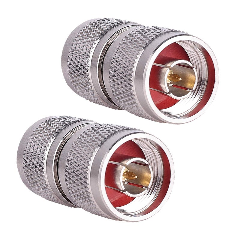 XRDS -RF N Male Connectors 2PCS - 50 Ohm N Type Male Connector Compatible with N Female Devices, Ideal for WiFi Antennas, Ham Radio, Coax Cable, and Wireless Communication - Image 1